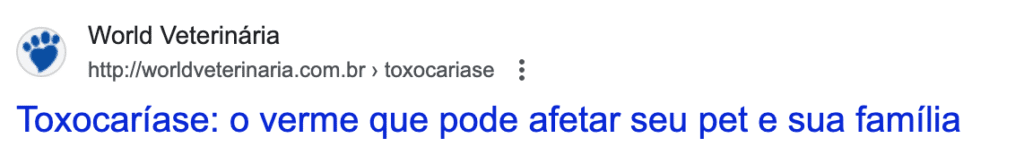 Sintoma de parasitas - toxocaríase afetando a família