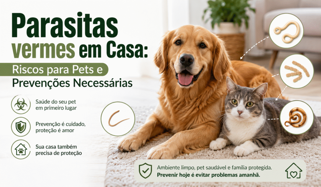 Parasitas vermes em Casa